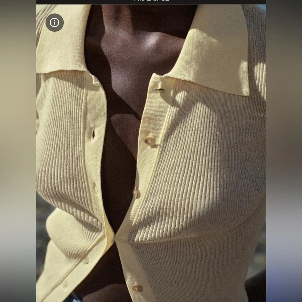 ZARA Fine Rib Knit Cardigan - Picture 3 of 7
